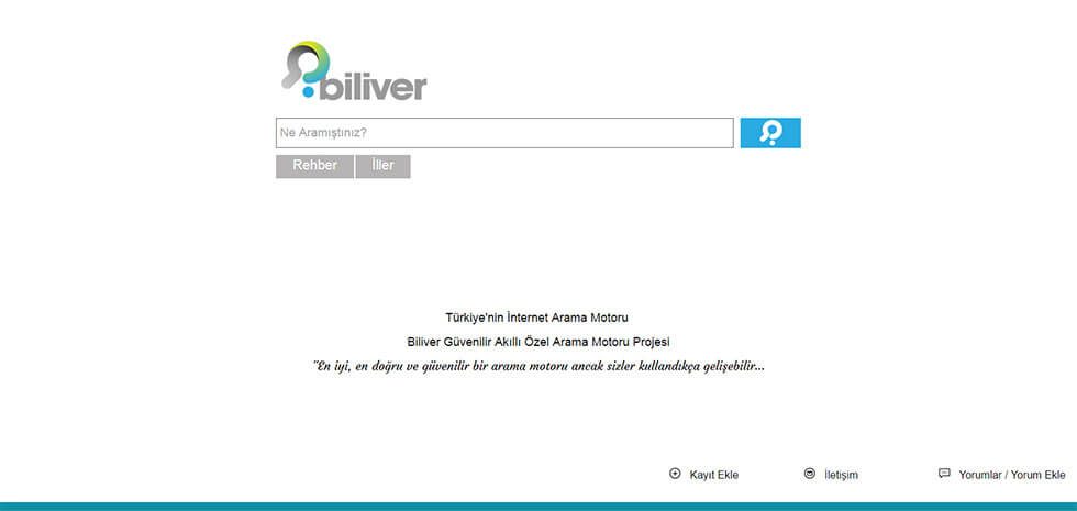 yerli arama motoru biliver